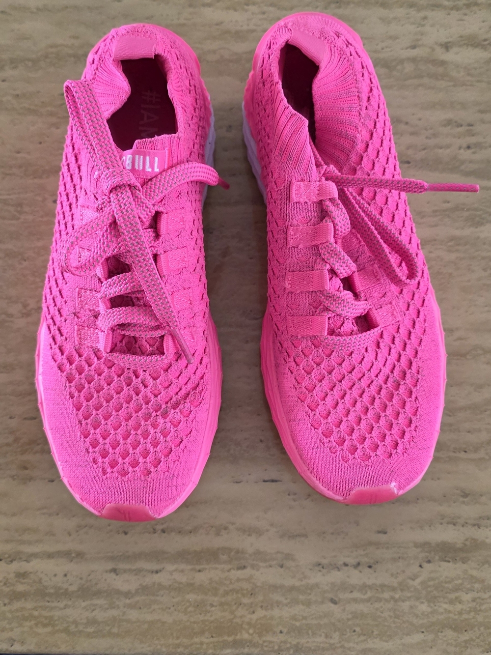 NOBULL Women’s Bright Pink Knit Athletic Sneakers
